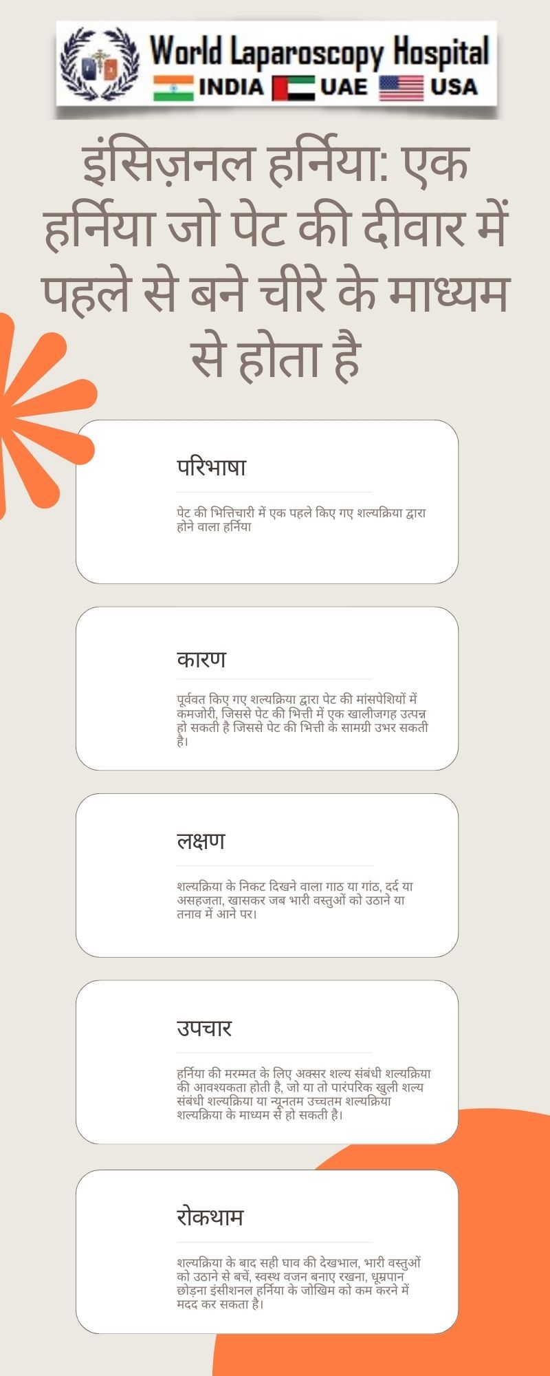 इंसिज़नल हर्निया: एक हर्निया जो पेट की दीवार में पहले से बने चीरे के माध्यम से होता है