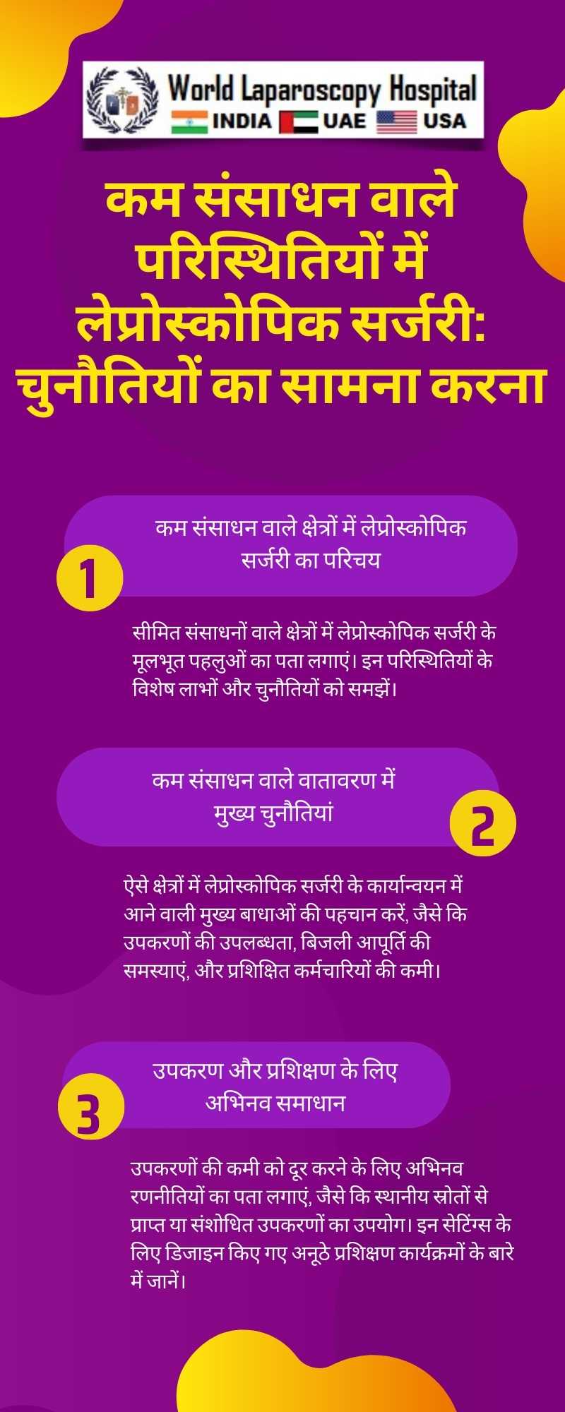 कम संसाधन वाले परिस्थितियों में लेप्रोस्कोपिक सर्जरी: चुनौतियों का सामना करना