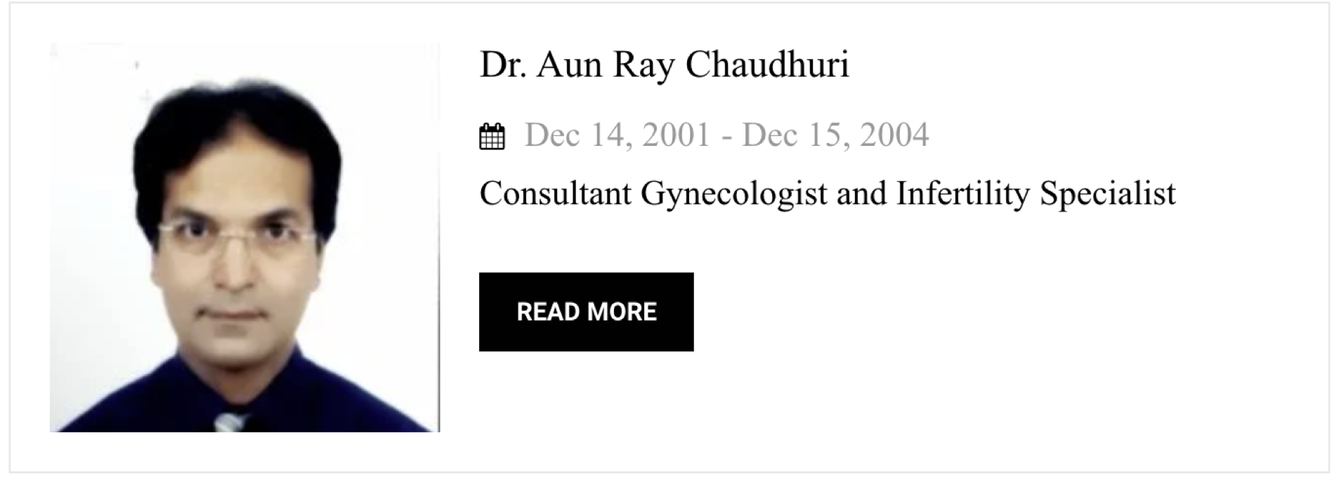 Dr. Arun Ray Chaudhuri