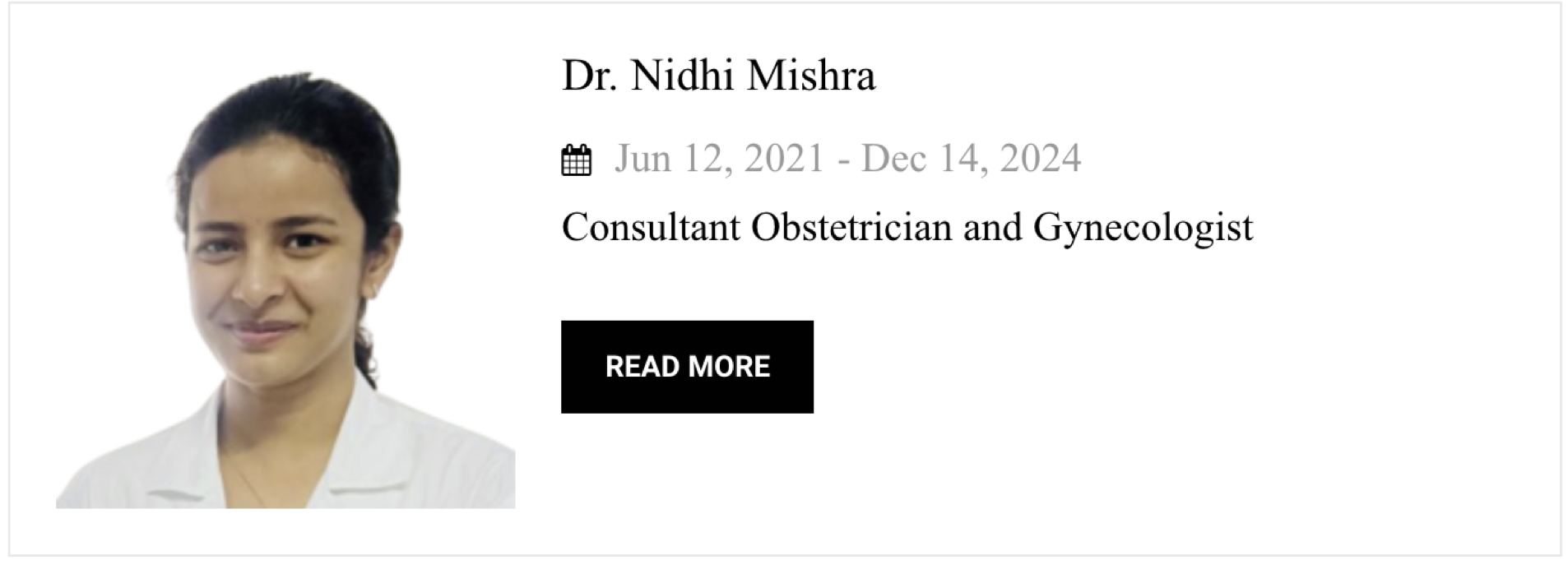 Dr. Nidhi Mishra