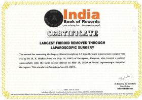 Largest Fibroid Removed by Laparoscopic Surgery by Dr. R.K. Mishra