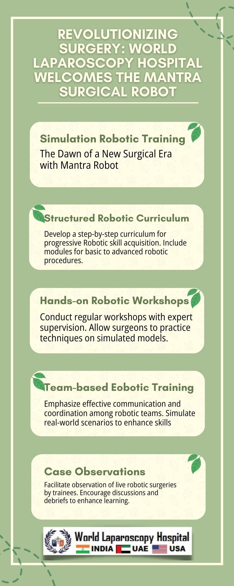 Robotic Surgery Training at World Laparoscopy Hospital