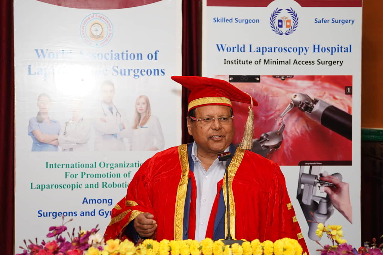 Dr. Sudhir Srivastava Founder of Mantra Robot at World Laparoscopy Hospital